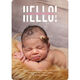 Light Pink Hello Photo Birth Announcements Image 5 of 6